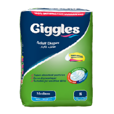 Giggles Adult Belt Diaper Medium 8 Pcs L-59